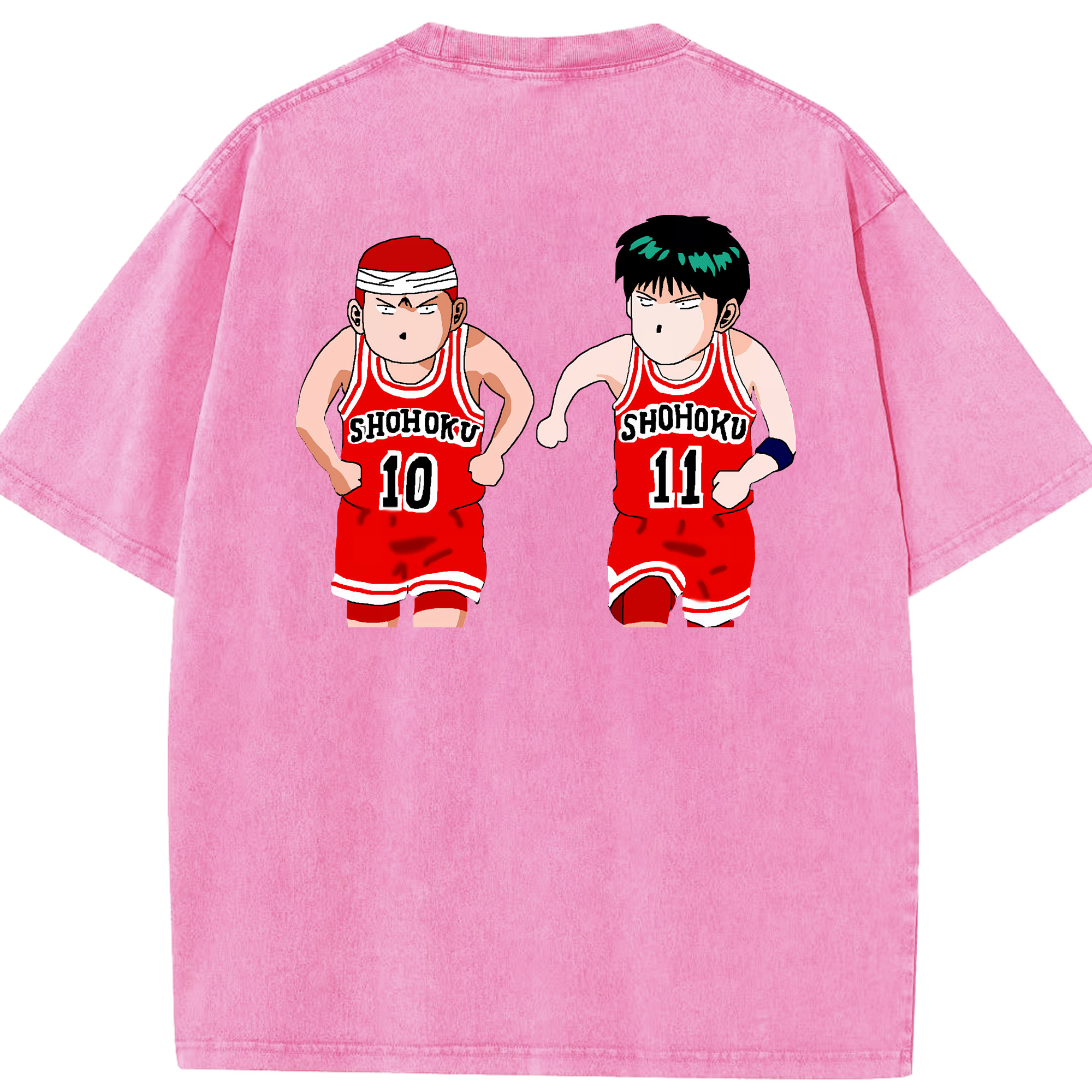 （画像用） SLAM DUNK／スラムダンク 綿100% ヴィンテージ風 半袖Tシャツ（背面プリント）